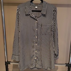 Old Navy Pinstriped Blouse - Size XXL